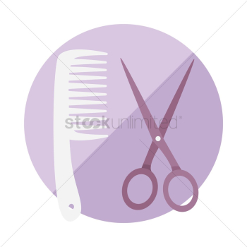 Comb and scissors Comb and scissors