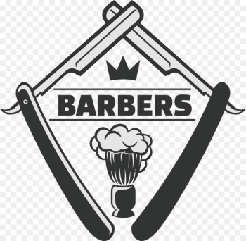 Comb Barber Razor Hairstyle Hair straightening - Barber razor and decorative flags 