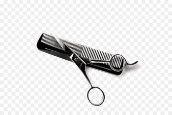 Comb Hairdresser Hairstyle Scissors Beauty Parlour - Black hair salon scissors and comb 