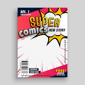 Comic book cover design template Comic book cover design template