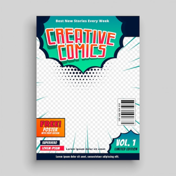 comic book cover template design comic book cover template design