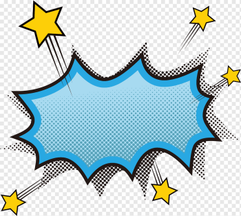 comic book illustration, Comics Explosion, blue explosion, blue, text, speech Balloon png