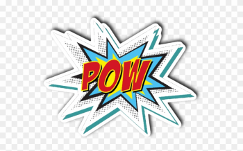 Comic Book Words Pow Vinyl Die Cut Sticker - Comic Book Pow Png Comic Book Words Pow Vinyl Die Cut Sticker - Comic Book Pow Png
