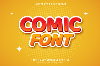 Comic font text effect Free Vector Comic font text effect Free Vector