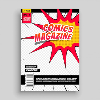 comic magazine book cover template comic magazine book cover template