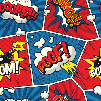 Comic speech bubbles seamless pattern Free Vector Comic speech bubbles seamless pattern Free Vector