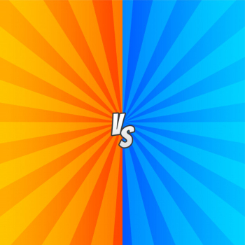 Comic versus with zoom rays Free Vector