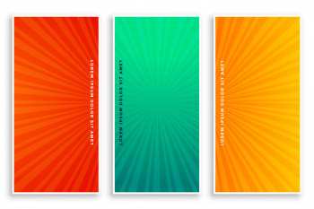 Comic zoom lines banners set Free Vector Comic zoom lines banners set Free Vector