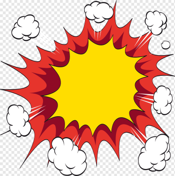 Comics Comic book illustration Drawing, bomb, leaf, explosion, symmetry png