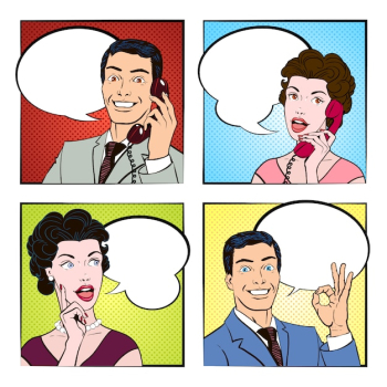Comics People Illustration Set Comics People Illustration Set