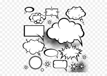 Comics Speech balloon Comic book Dialogue - Vector cloud comics explosion Dialog 