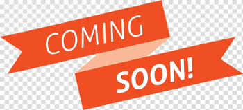 Coming soon text, Coming Soon Orange Banner transparent background PNG clipart