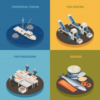 Commercial fishing Free Vector Commercial fishing Free Vector