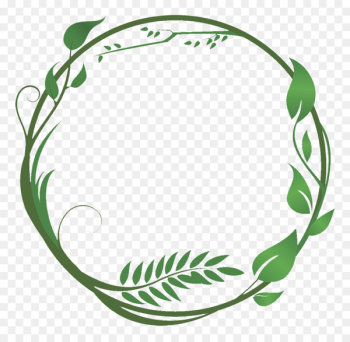 Common ivy Leaf Green Vine - Vector green leaves and branches combination ring 