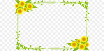 Common sunflower Public domain Illustration - Sunflower Border 