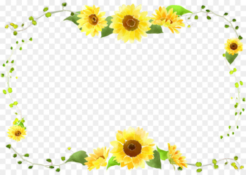 Common sunflower - Sunflower border curve decorative foliage Common sunflower - Sunflower border curve decorative foliage