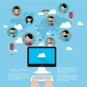 Communication infographic template Communication infographic template
