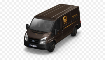 compact van model car - UPS Van Front compact van model car - UPS Van Front