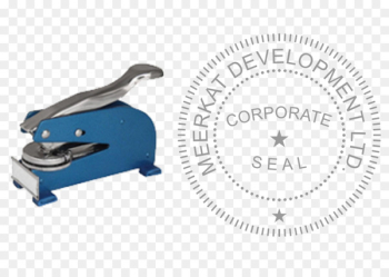 Company seal Paper embossing Rubber stamp - mugs design layout 
