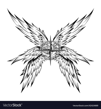 compass needle tattoo with wings compass needle tattoo with wings