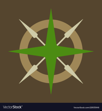 Compass rose with north south east and west vector image Compass rose with north south east and west vector image