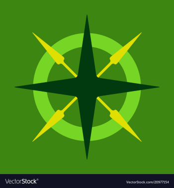 Compass rose with north south east and west vector image Compass rose with north south east and west vector image