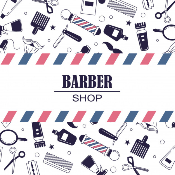 Composition of the set of icons for the Barber shop. Composition of the set of icons for the Barber shop.