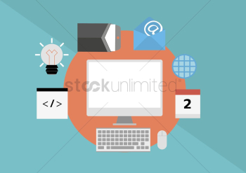 Computer desktop concept Computer desktop concept