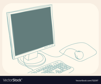 Computer drawing vector image Computer drawing vector image