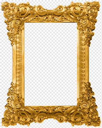 Computer file, Gold pattern frame, gold ornate frame template, frame, golden Frame, trendy Frame png