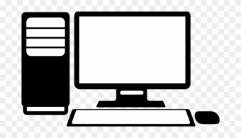 Computer Icon Vector Png - Computer Science Clipart Black And White