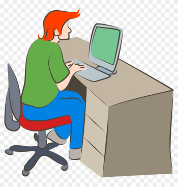 Computer People Cliparts - Person Using Computer Computer People Cliparts - Person Using Computer