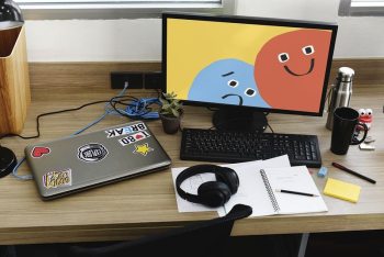 Computer screen mockup, desk setup | Free PSD Mockup - rawpixel Computer screen mockup, desk setup | Free PSD Mockup - rawpixel