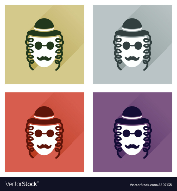 Concept of flat icons with long shadow Jewish man vector image Concept of flat icons with long shadow Jewish man vector image