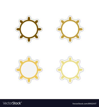 Concept of paper stickers on white background ship vector image Concept of paper stickers on white background ship vector image