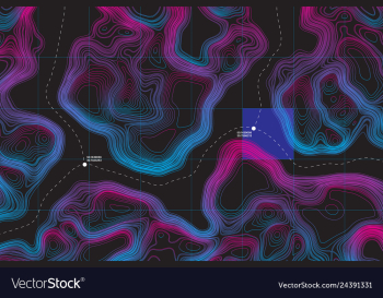 Conceptual alien terrain topographic map vector image Conceptual alien terrain topographic map vector image