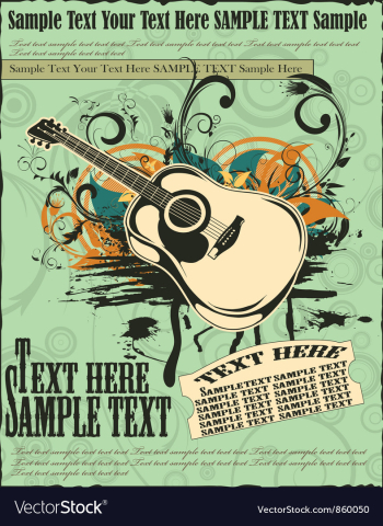 Concert poster vector image Concert poster vector image