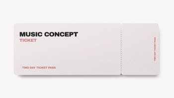 Concert ticket mockup, 3D rendering | Free PSD Mockup - rawpixel