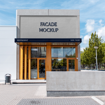 Concreate Building Facade Mockup