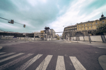 Concrete Road Cross Intersection Concrete Road Cross Intersection