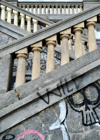 Concrete Stairs With Graffiti Concrete Stairs With Graffiti