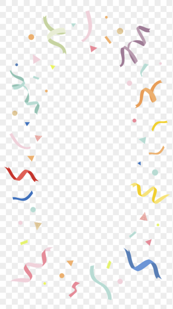 Confetti frame png colorful sticker, | Free PNG - rawpixel