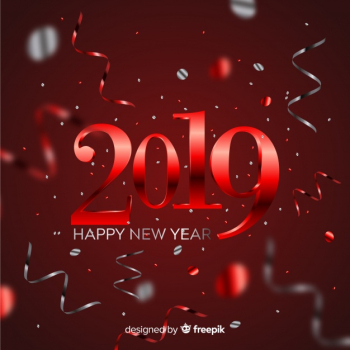 Confetti new year 2019 background Confetti new year 2019 background