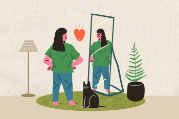 Confident woman cartoon, self-love illustration | Free PSD Illustration - rawpixel