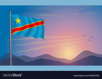 congo flag national day morning sun and tourist o congo flag national day morning sun and tourist o