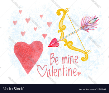 Congratulation card on Saint Valentines Day vector image Congratulation card on Saint Valentines Day vector image
