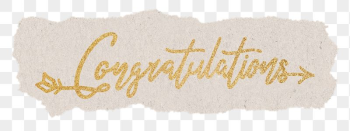 Congratulations word png, gold glittery | Free PNG - rawpixel