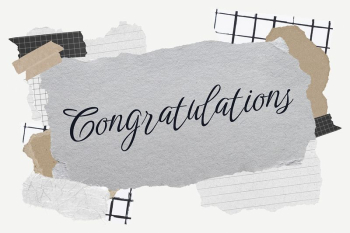Congratulations word typography, aesthetic paper | Free PSD - rawpixel Congratulations word typography, aesthetic paper | Free PSD - rawpixel