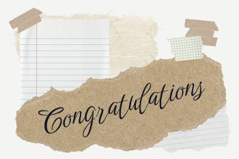 Congratulations word typography, aesthetic paper | Free PSD - rawpixel Congratulations word typography, aesthetic paper | Free PSD - rawpixel