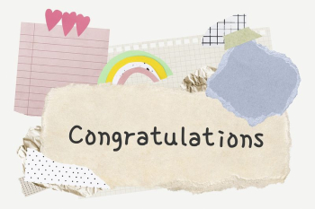 Congratulations word typography, aesthetic paper | Free PSD - rawpixel Congratulations word typography, aesthetic paper | Free PSD - rawpixel